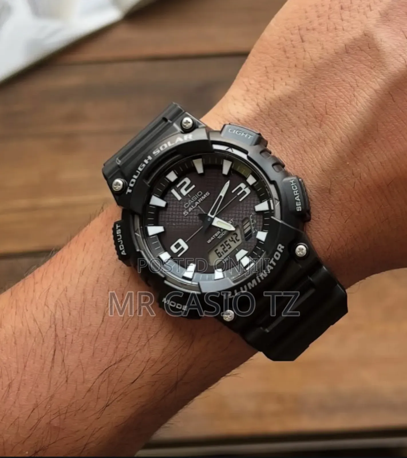 Casio Tough Solar analog-digital watch. AQ-S810W-1AVCF. Black. New in