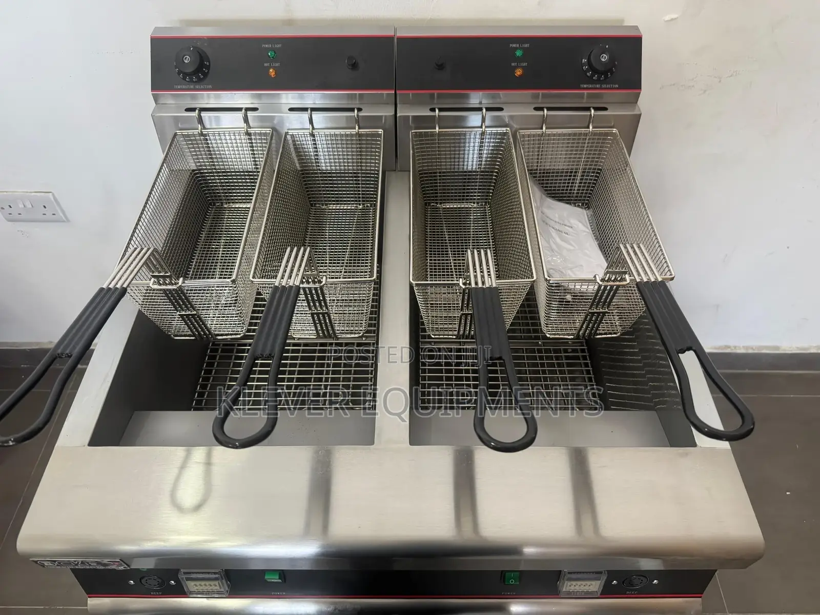 Commercial 2x30litres Electric Fryer 2tanks 4 Baskets