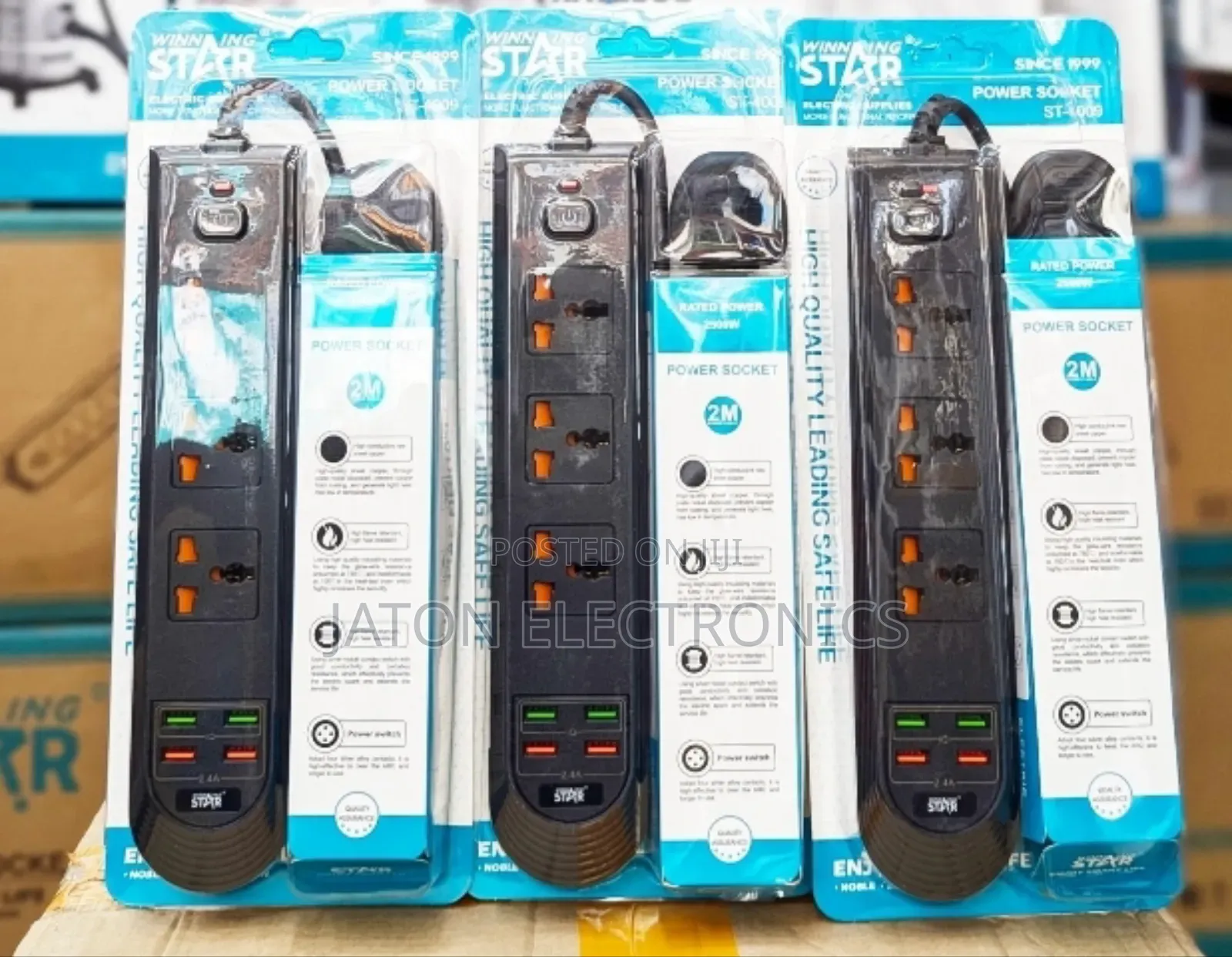 Winning Star 3 in 1 Usb Extension 2500watts