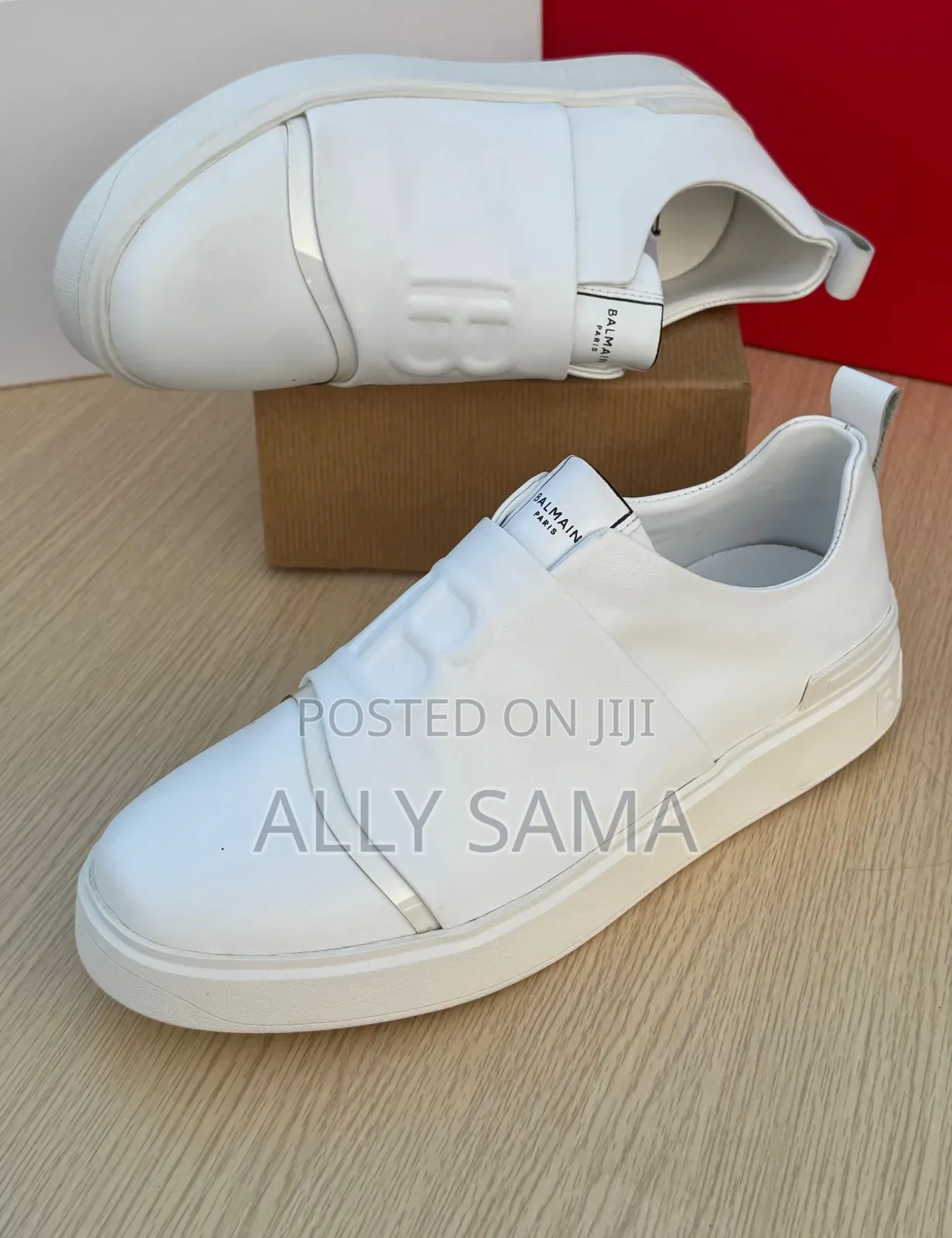 Men's Sneakers Balmain Full White Material Leather