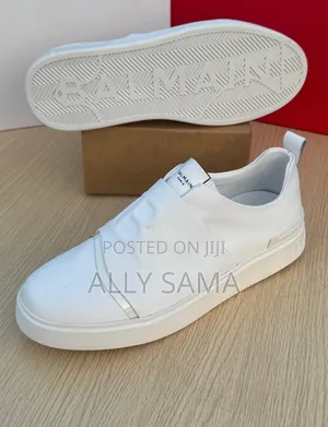 Men's Sneakers Balmain Full White Material Leather
