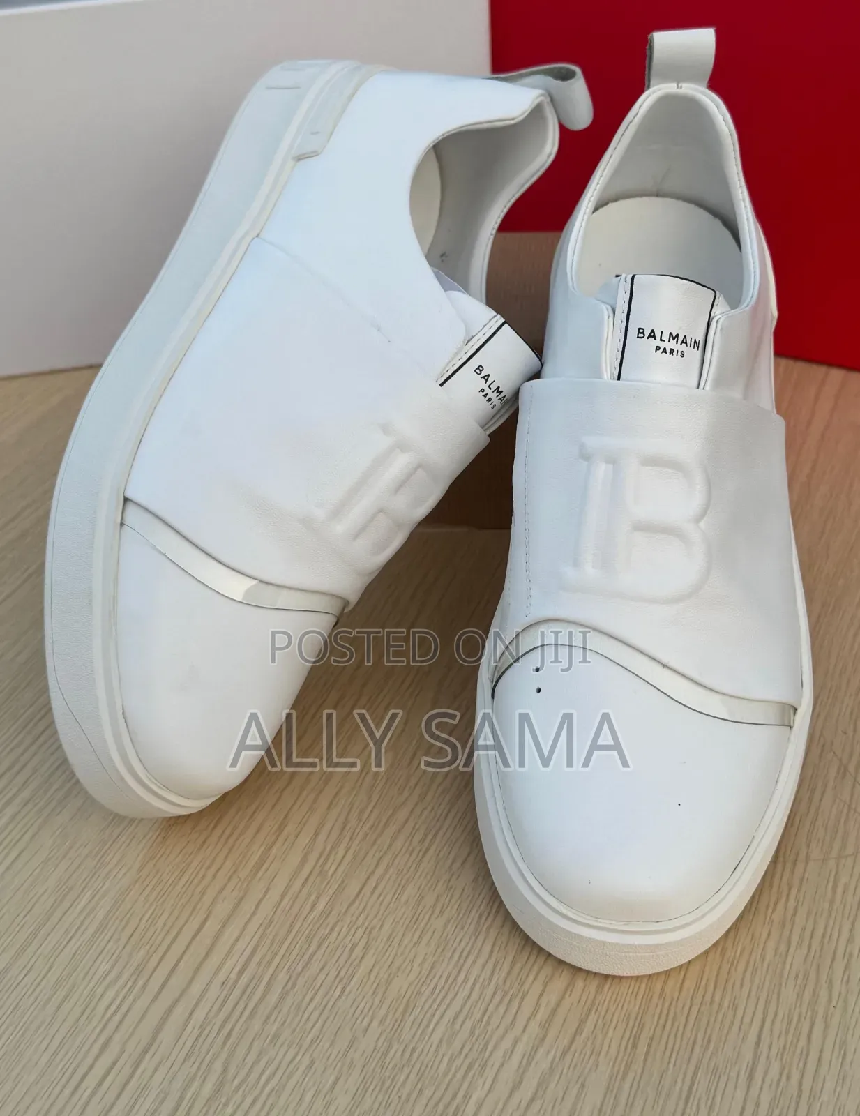 Men's Sneakers Balmain Full White Material Leather