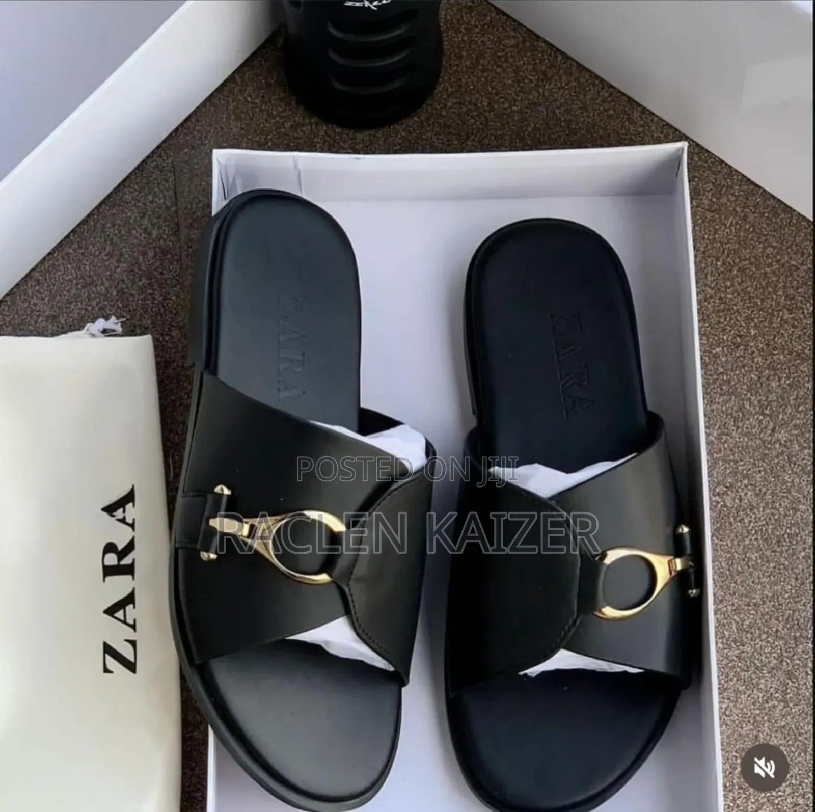 Black Zara Sandals Full Boxed