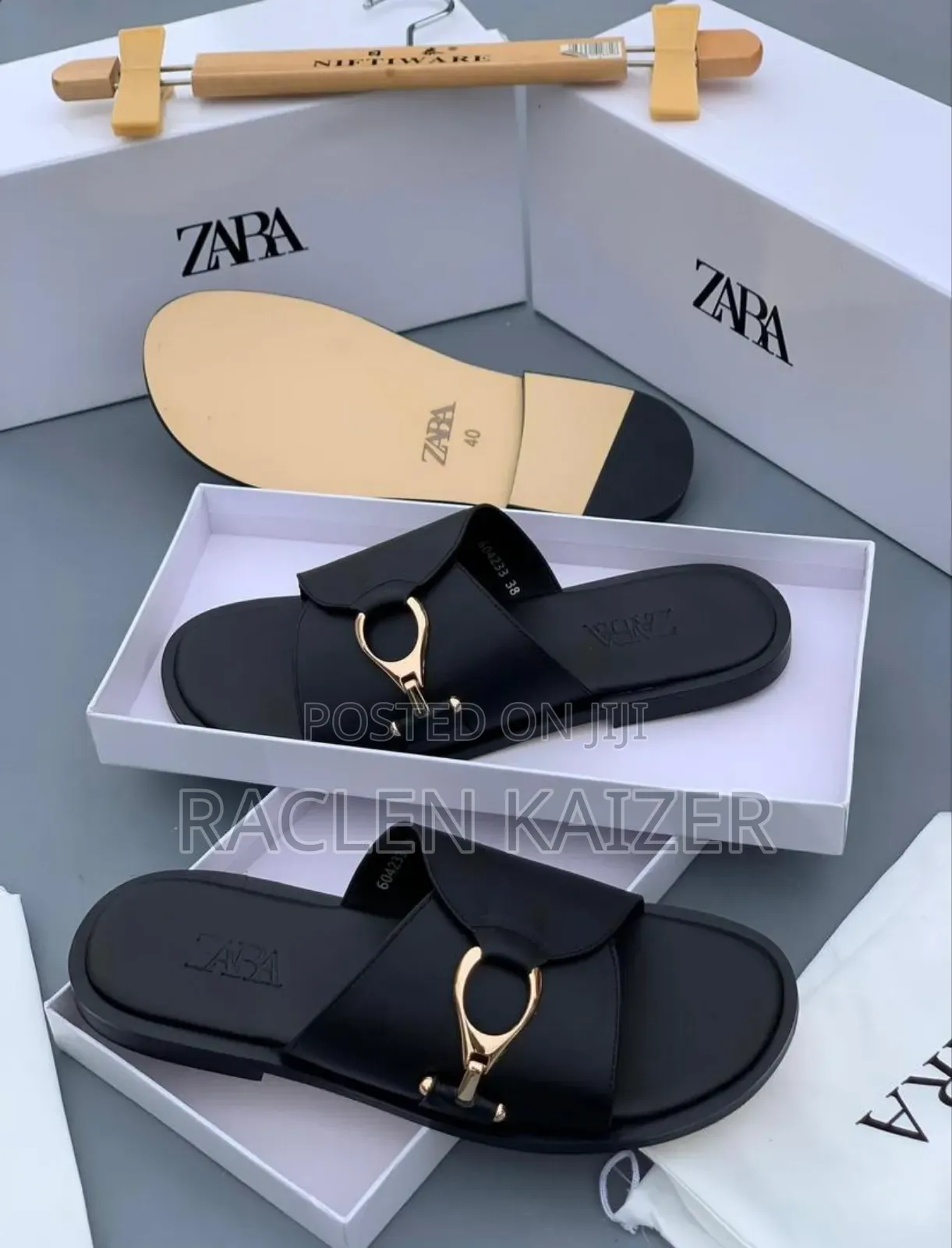 Black Zara Sandals Full Boxed