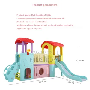 Kids Plastic Playhouse With Slide