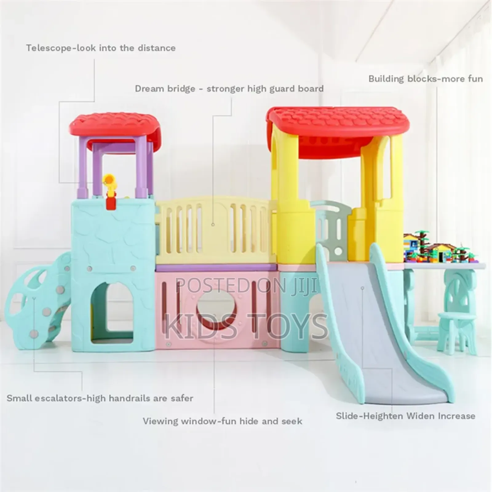Kids Plastic Playhouse With Slide