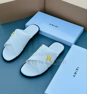 White Amiri Sandals Full Boxed