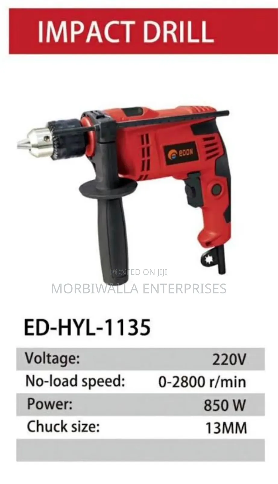 High Quality Edon Impact Drill 13mm