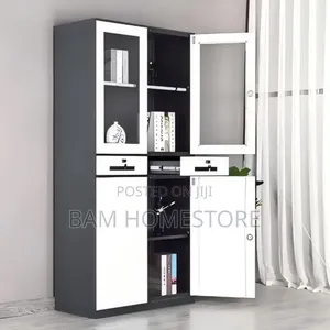 Modern Two-Tone Office Storage Cabinet