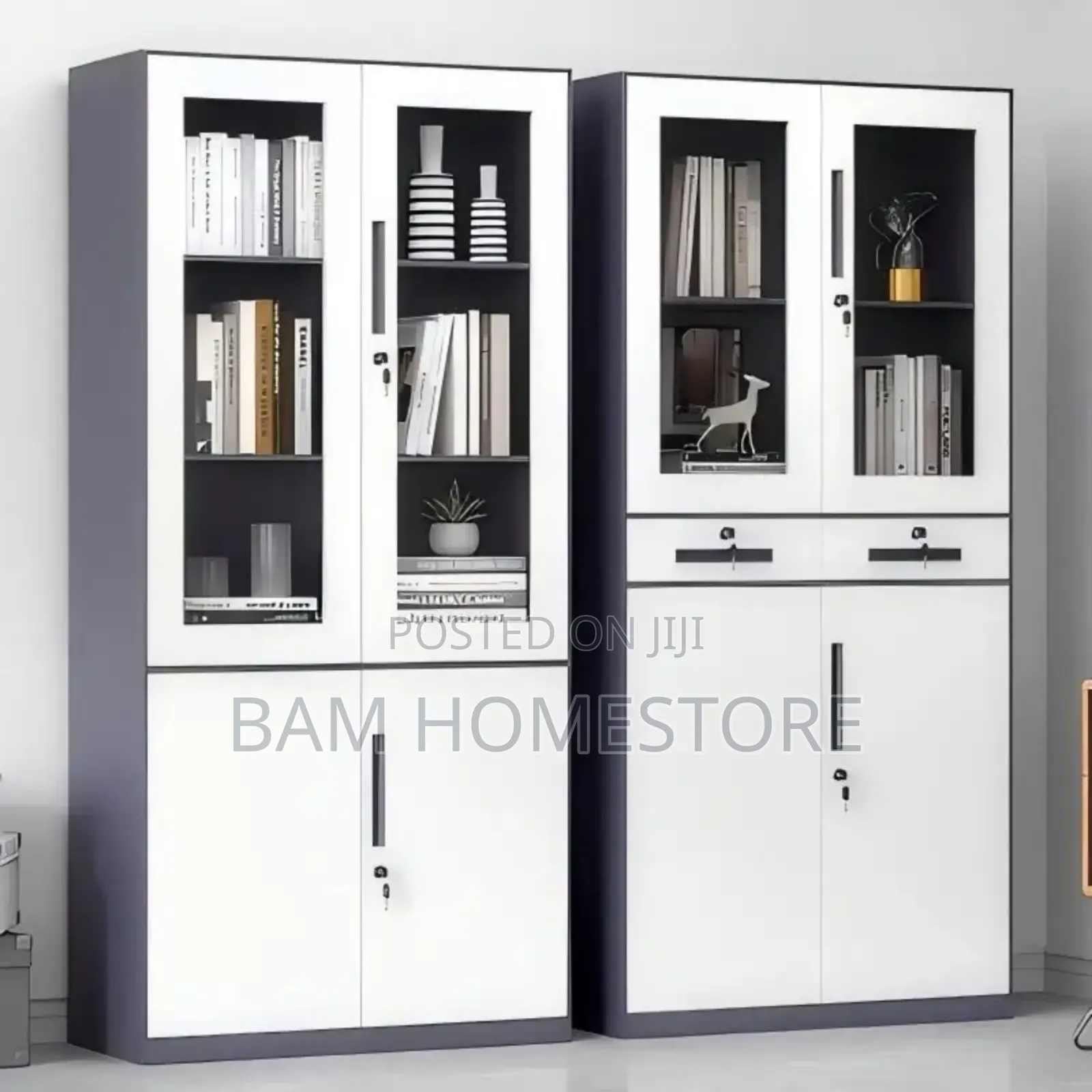 Modern Two-Tone Office Storage Cabinet