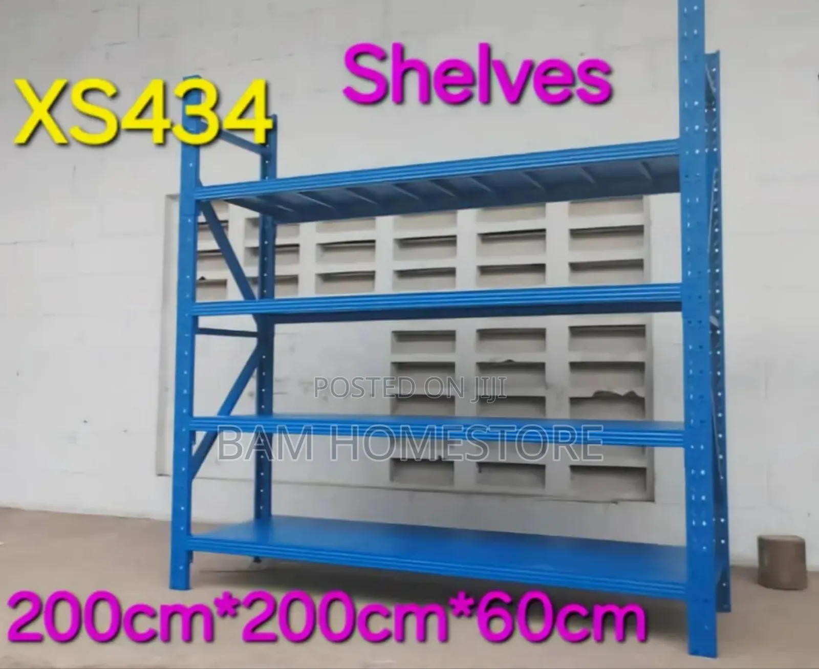 Heavy-Duty Steel Shelving Unit