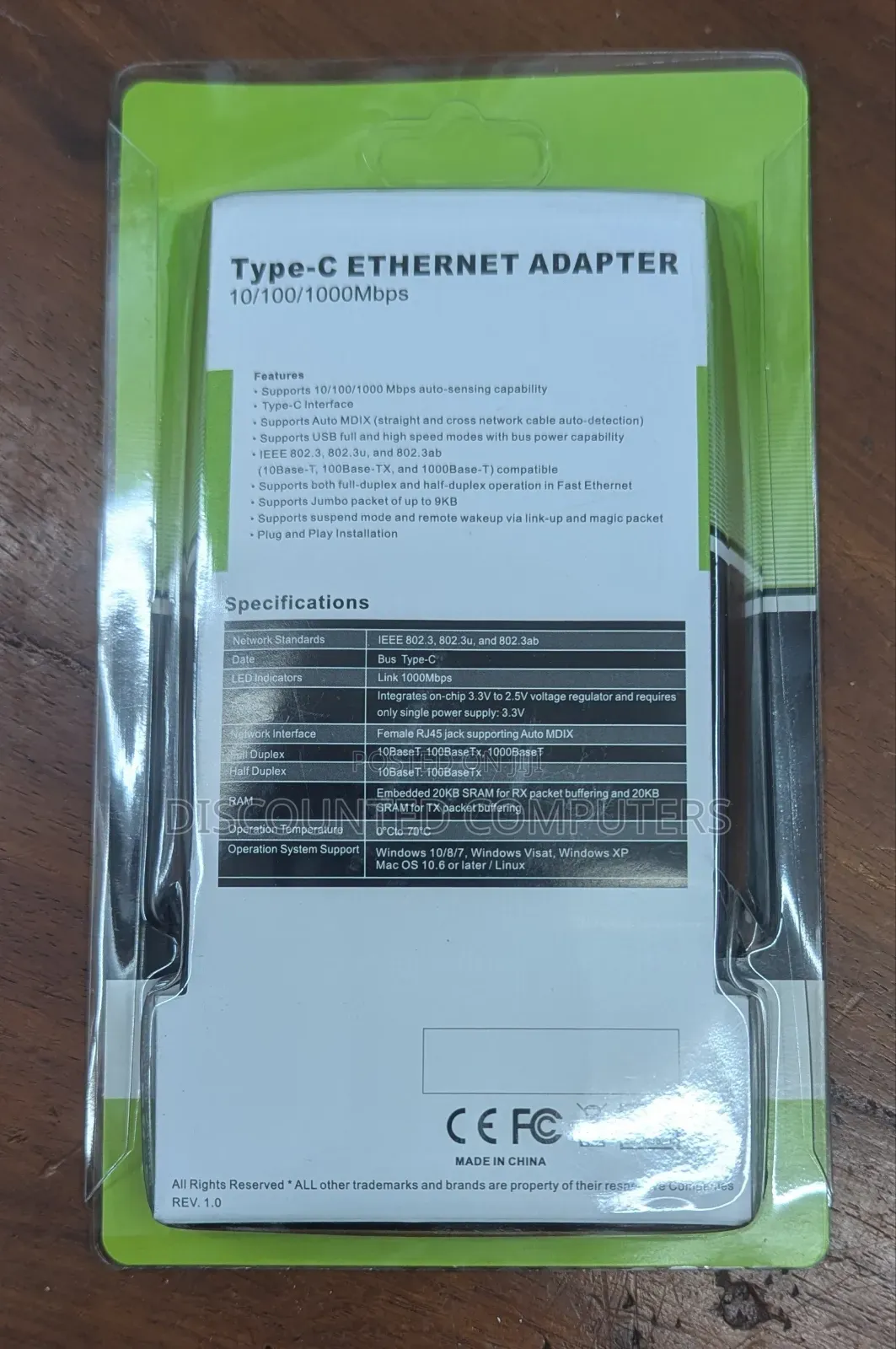 Type C to Ethernet Converter