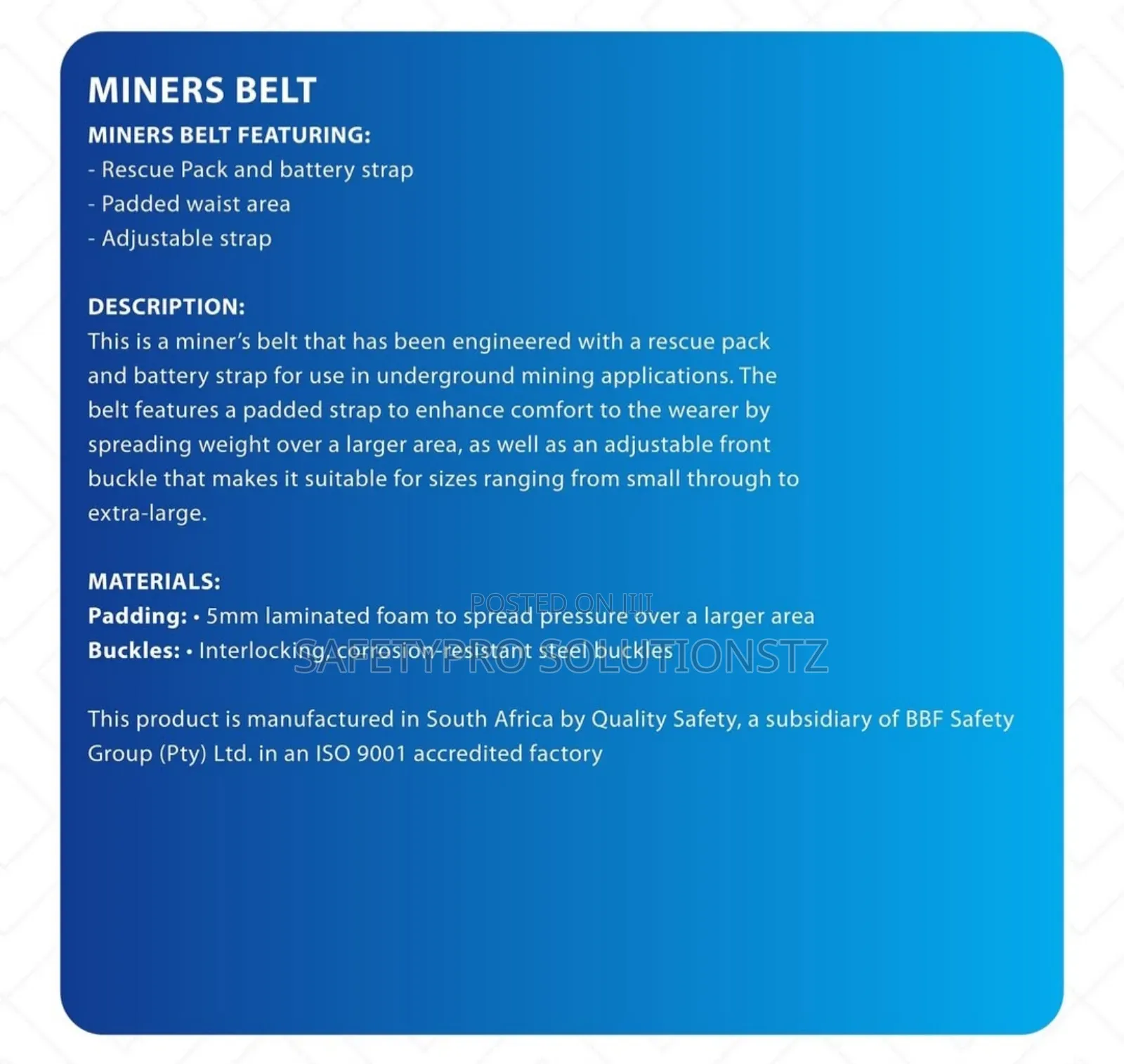 Bova Full Body Harness (Excavo Harness)