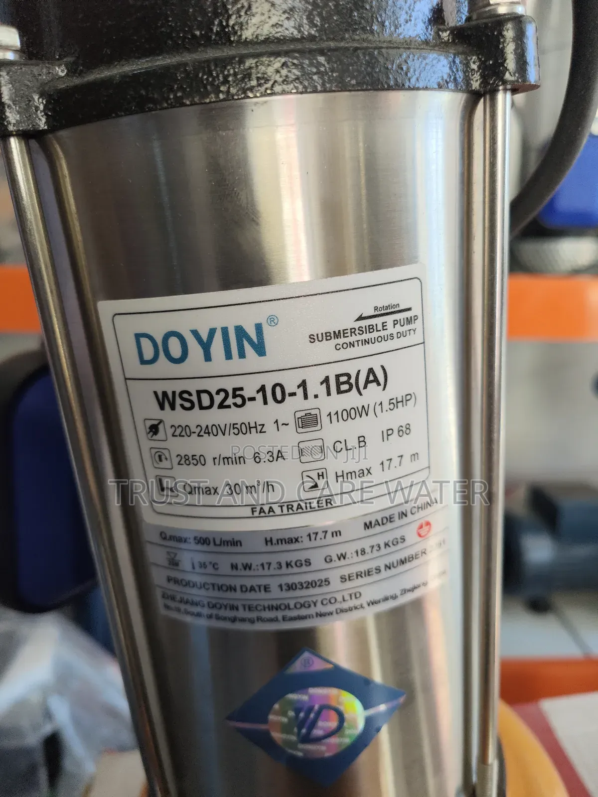 Doyin Sawege Pump 1.5hp (2inch)