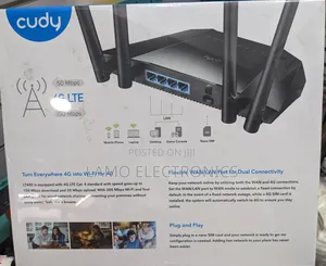 Cudy Lt400 4g Lte N300 Wi-Fi Router 300mbps