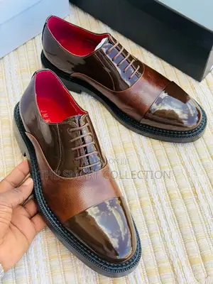 J.M Weston Black and Brown Official Leather Shoe