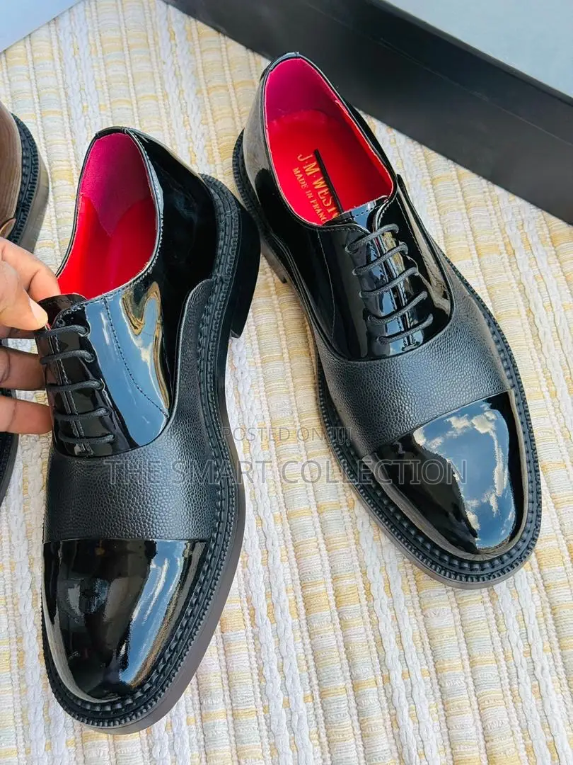 J.M Weston Black and Brown Official Leather Shoe