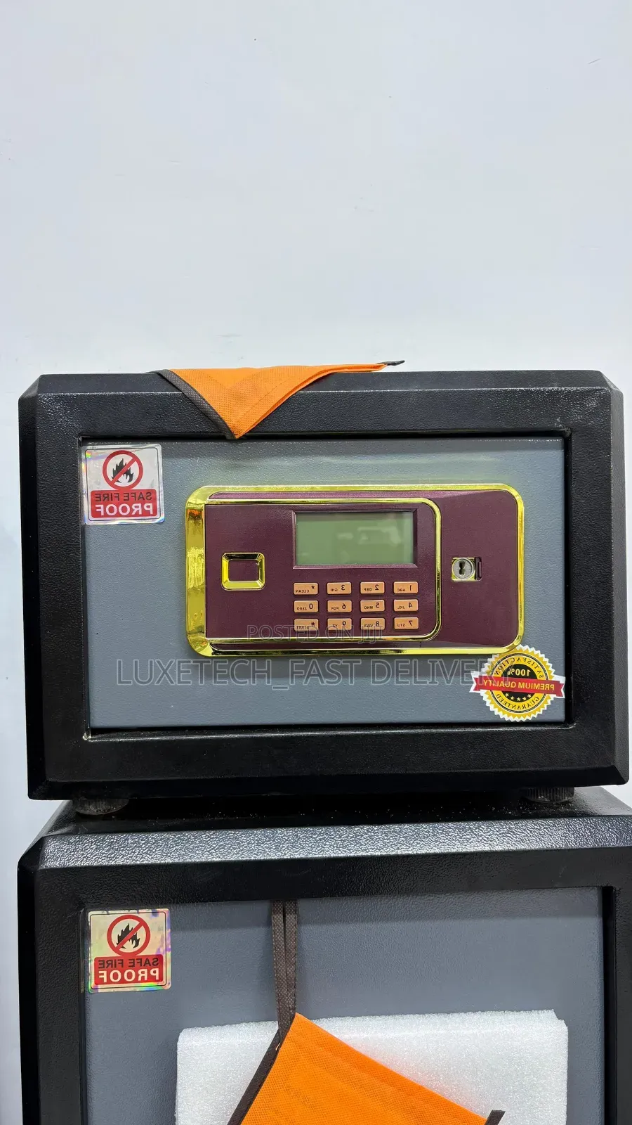 Fireproof Safe Box 50kg With A Digital Keypad And Emergency Key Access