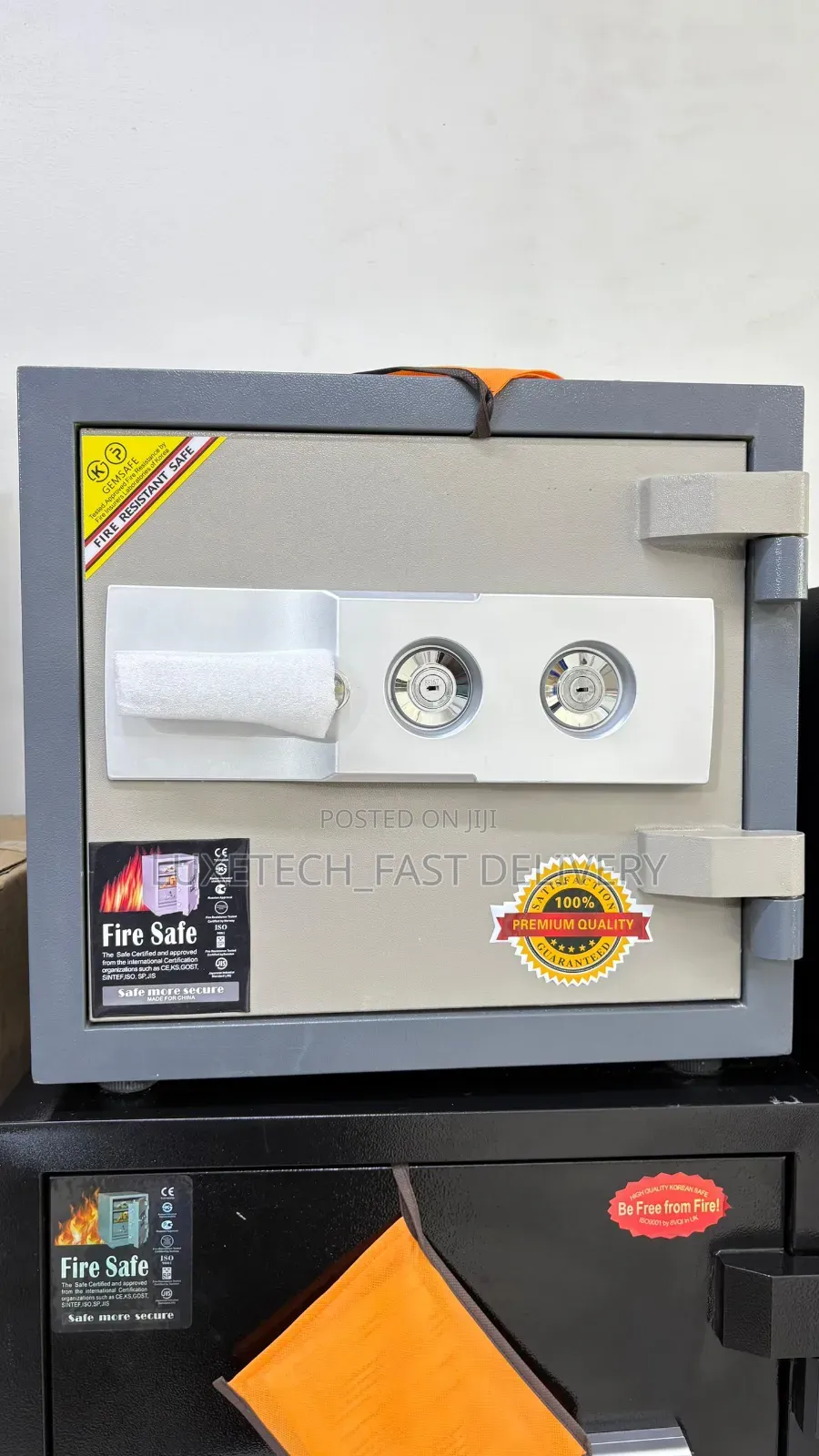 Gemsafe Fire Resistant Safe Box 80kg Dual Key Locking System