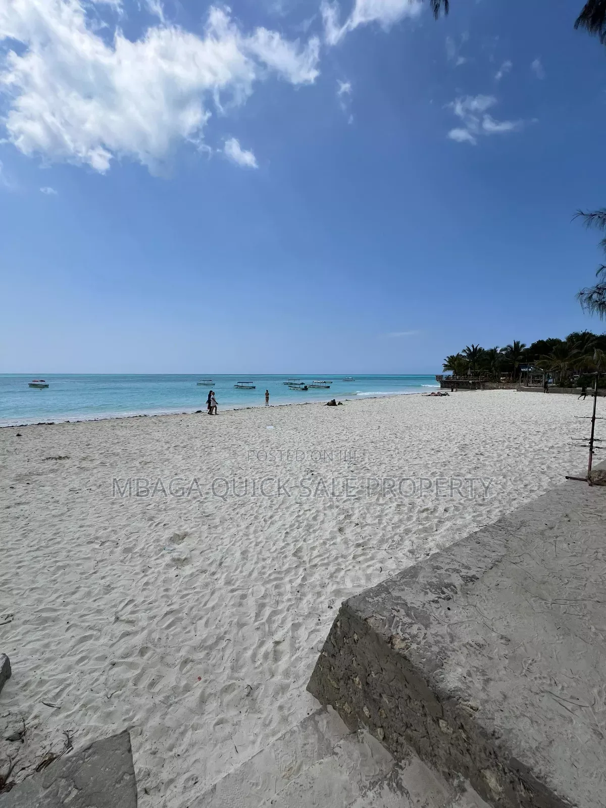 White Sand Beach Plot for Sale at Zanzibar Nungwi