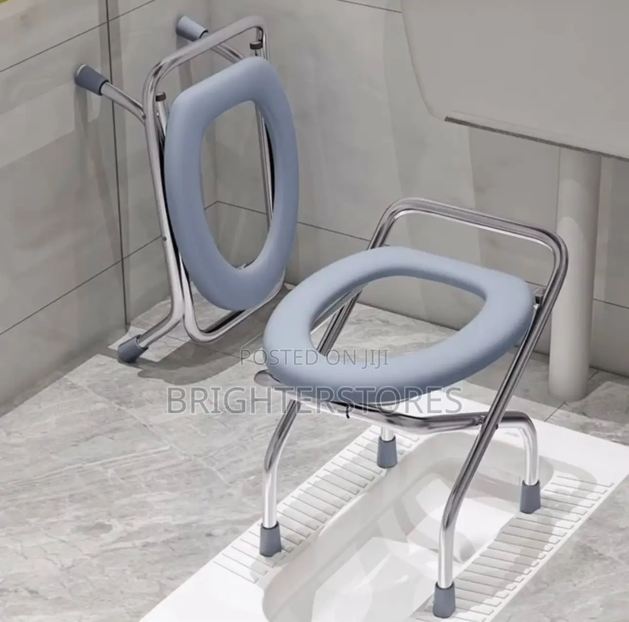 Portabe Folding Toilet Chair Multiple Use