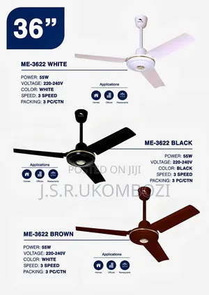 Dolphin Ceiling Fan 36" 3 Blades