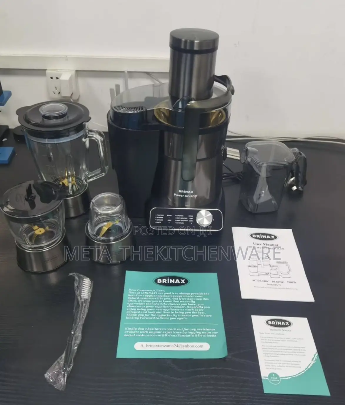 Brinax Juicer Extractor 4 in 1 2.8l 1800w Bx79