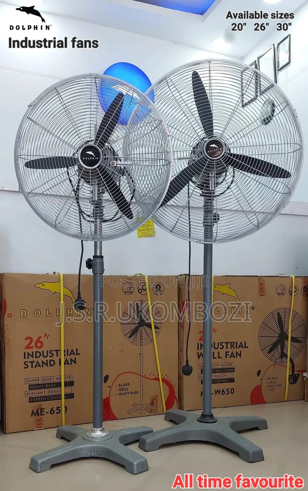Dolphin Heavy Duty Industry Stand Fan 26 Inch Me650