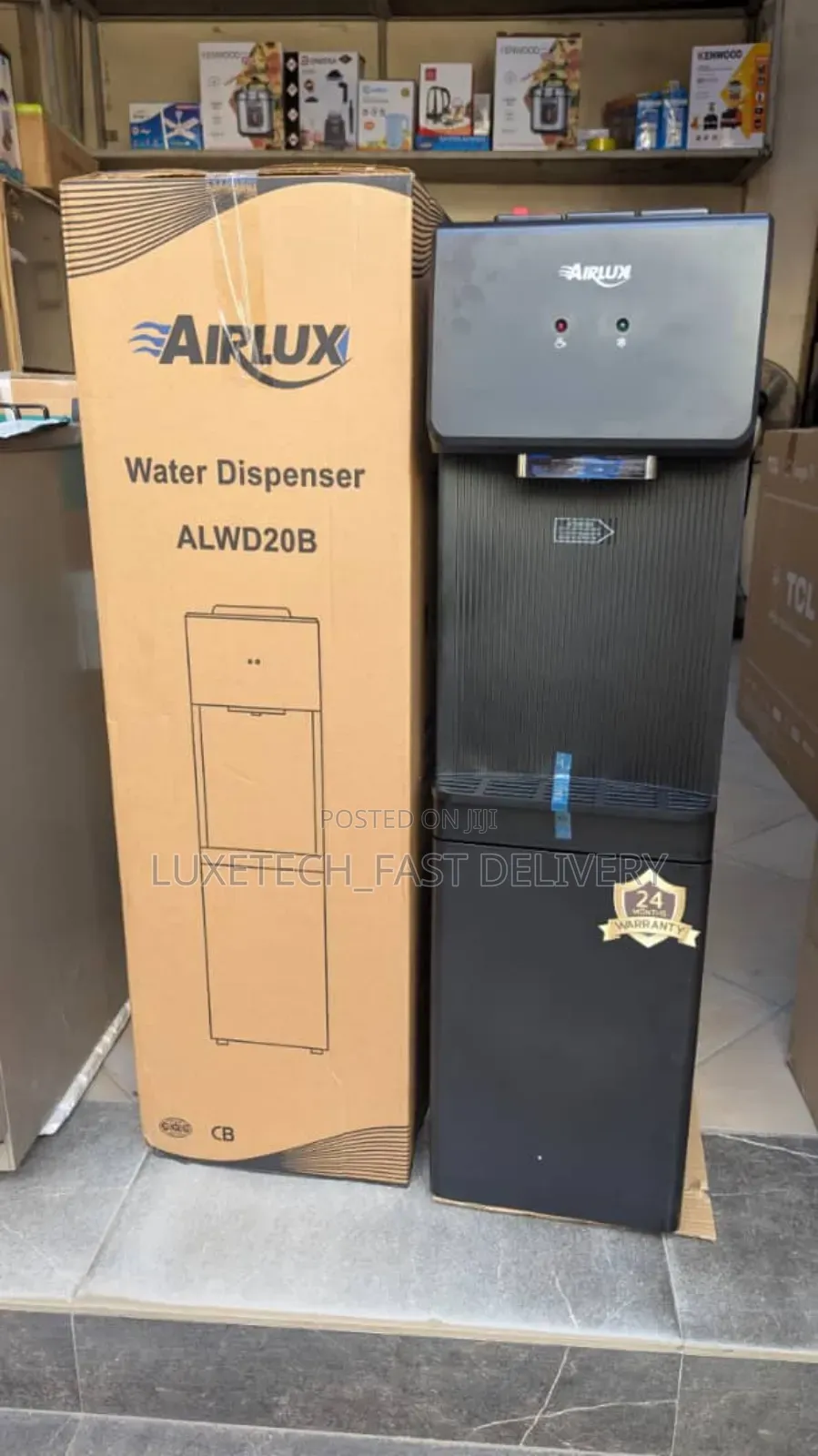 Airlux Hot and Cold Water Dispenser With Fridge
