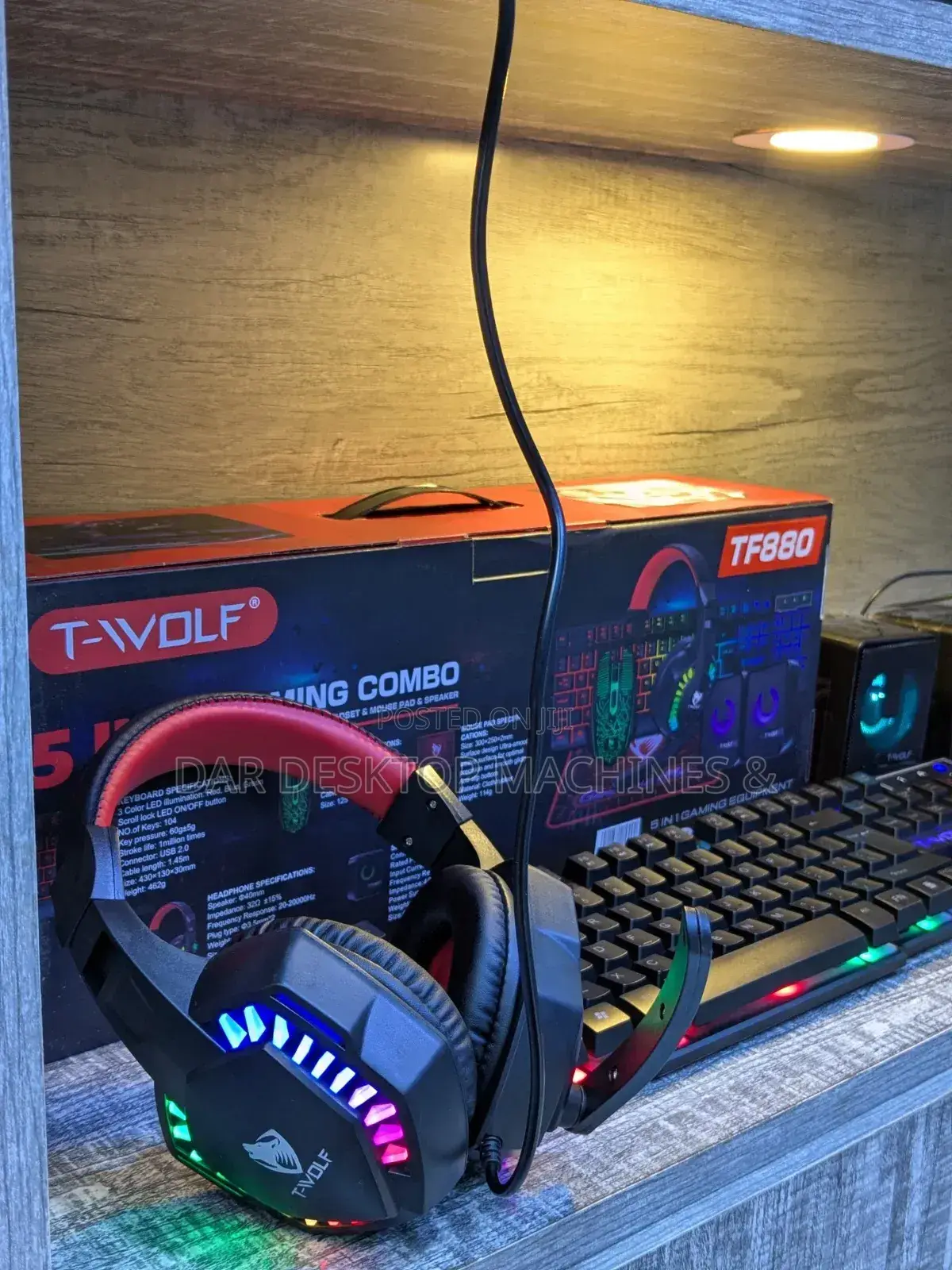 5 In 1 Gaming Combo (Keyboard, Mouse, Headset, Mouse Pad Speaker