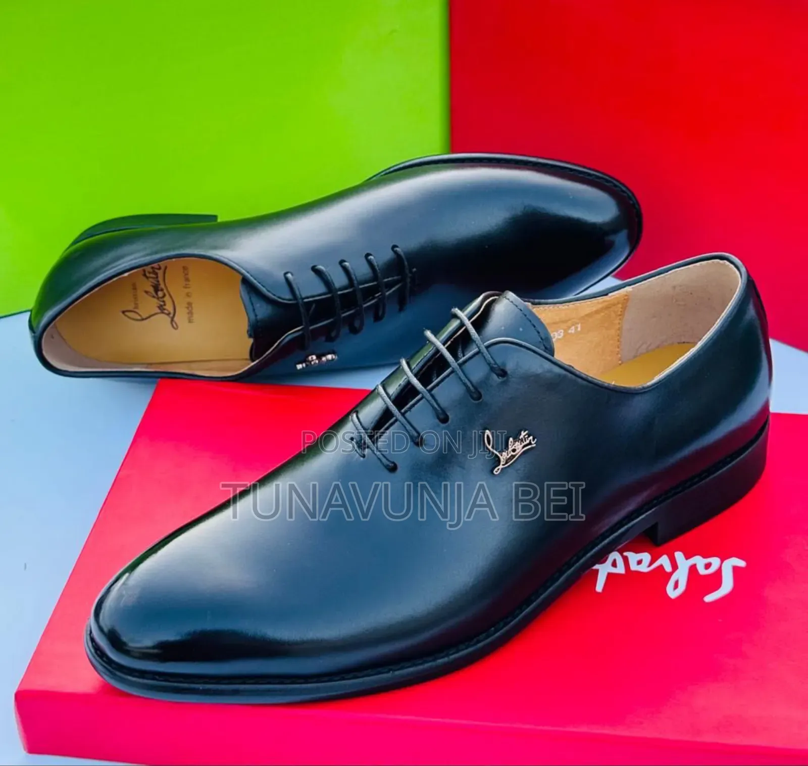 Christian Louboutin Brand / Black  Pure Leather Shoes
