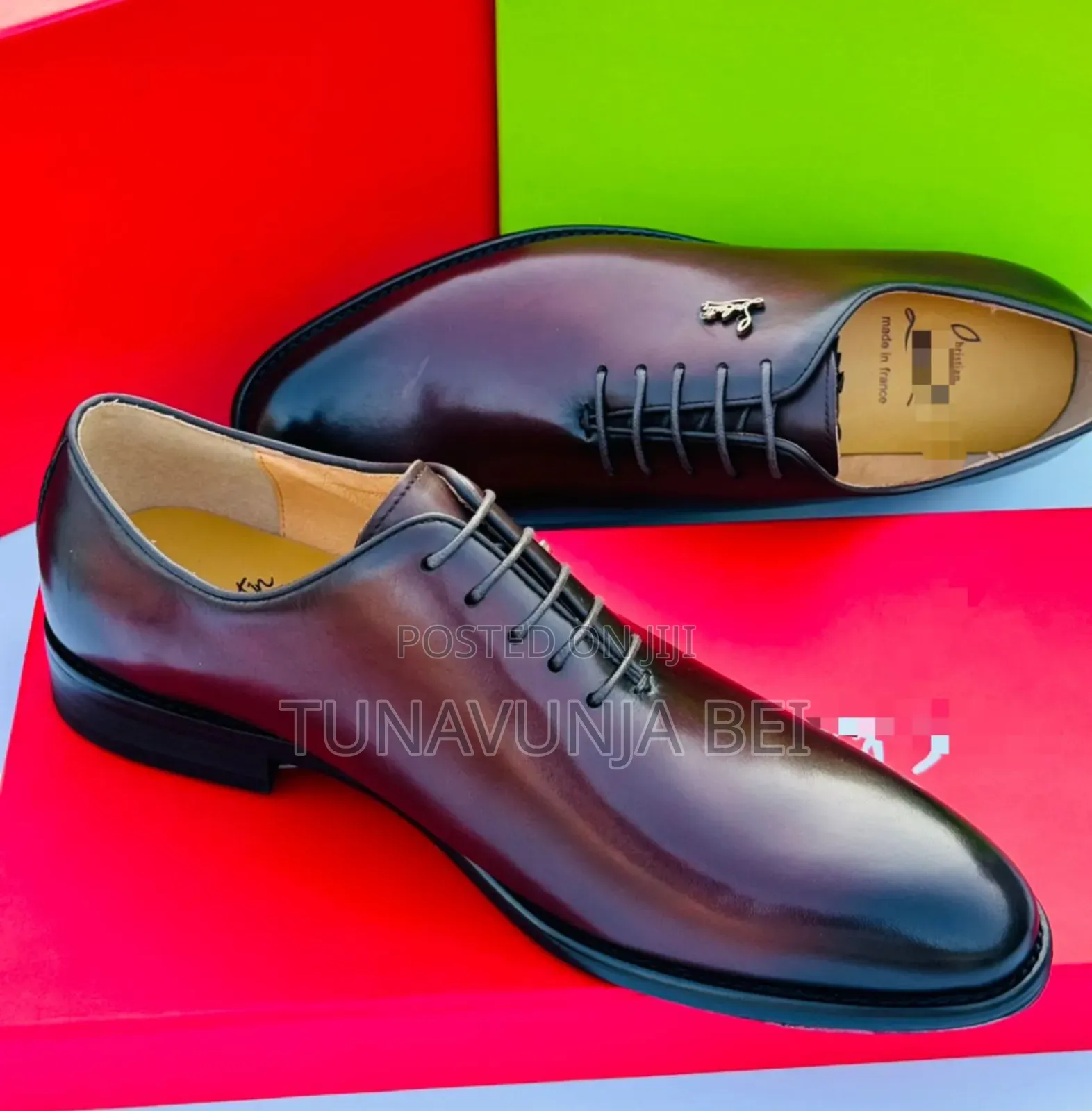 Dark Brown Leather Shoes / Christian Louboutin Brand