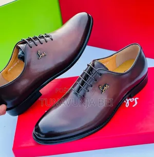 Dark Brown Leather Shoes / Christian Louboutin Brand