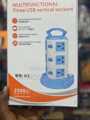 Extension Cableya 2500w Njia 9 Na Port 3 Usb