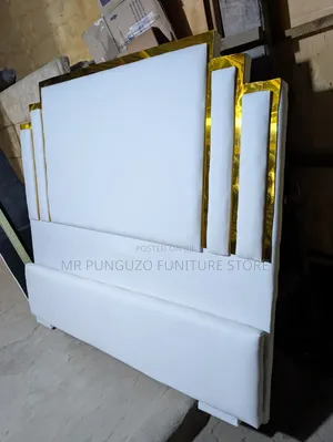 Kitanda Bed Sofa White and Gold Color