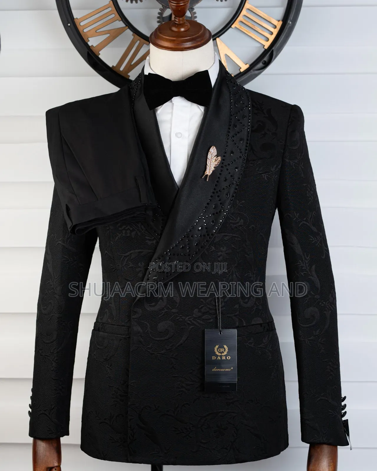 Black Tuxedo With Crystal Suit