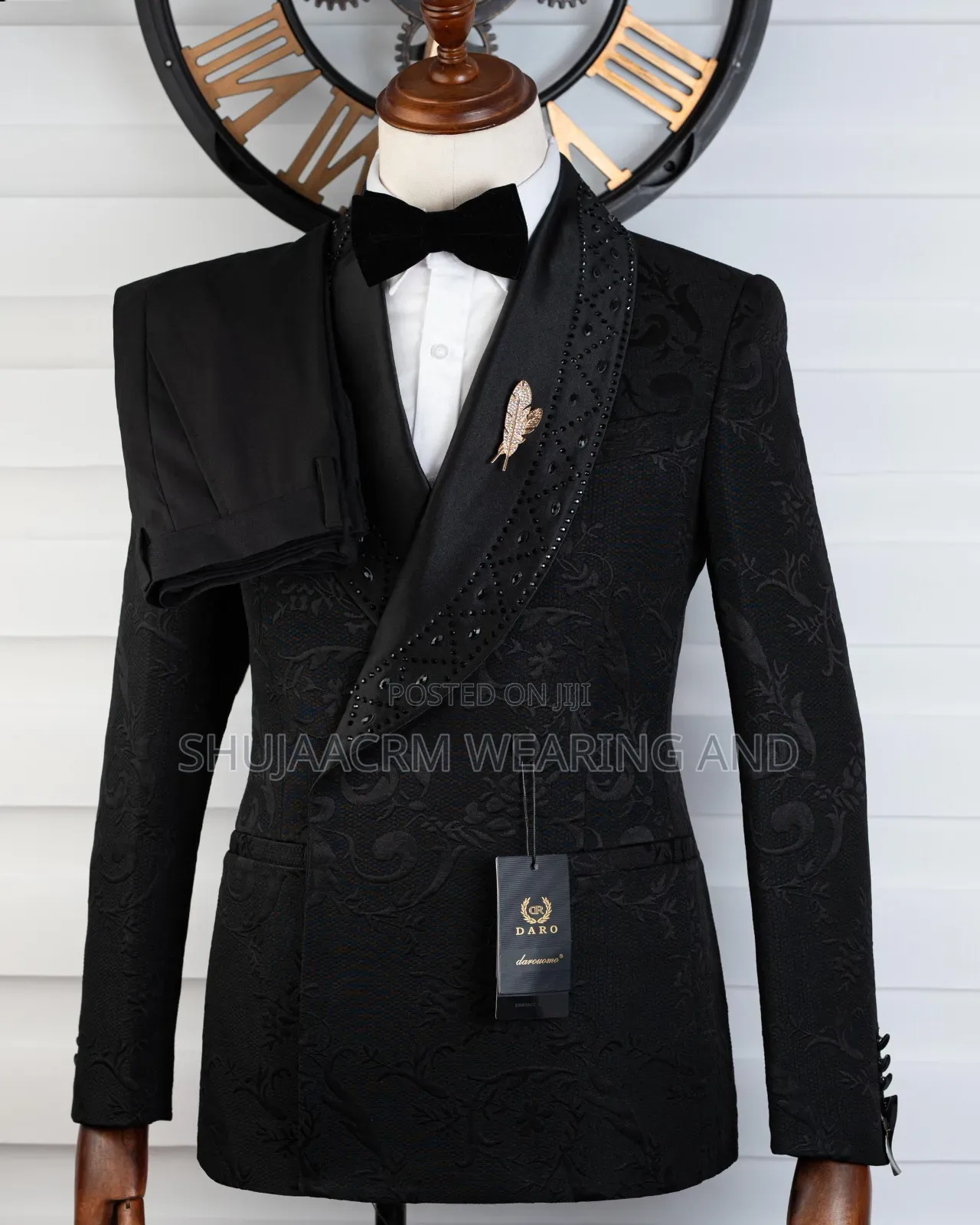 Black Tuxedo With Crystal Suit