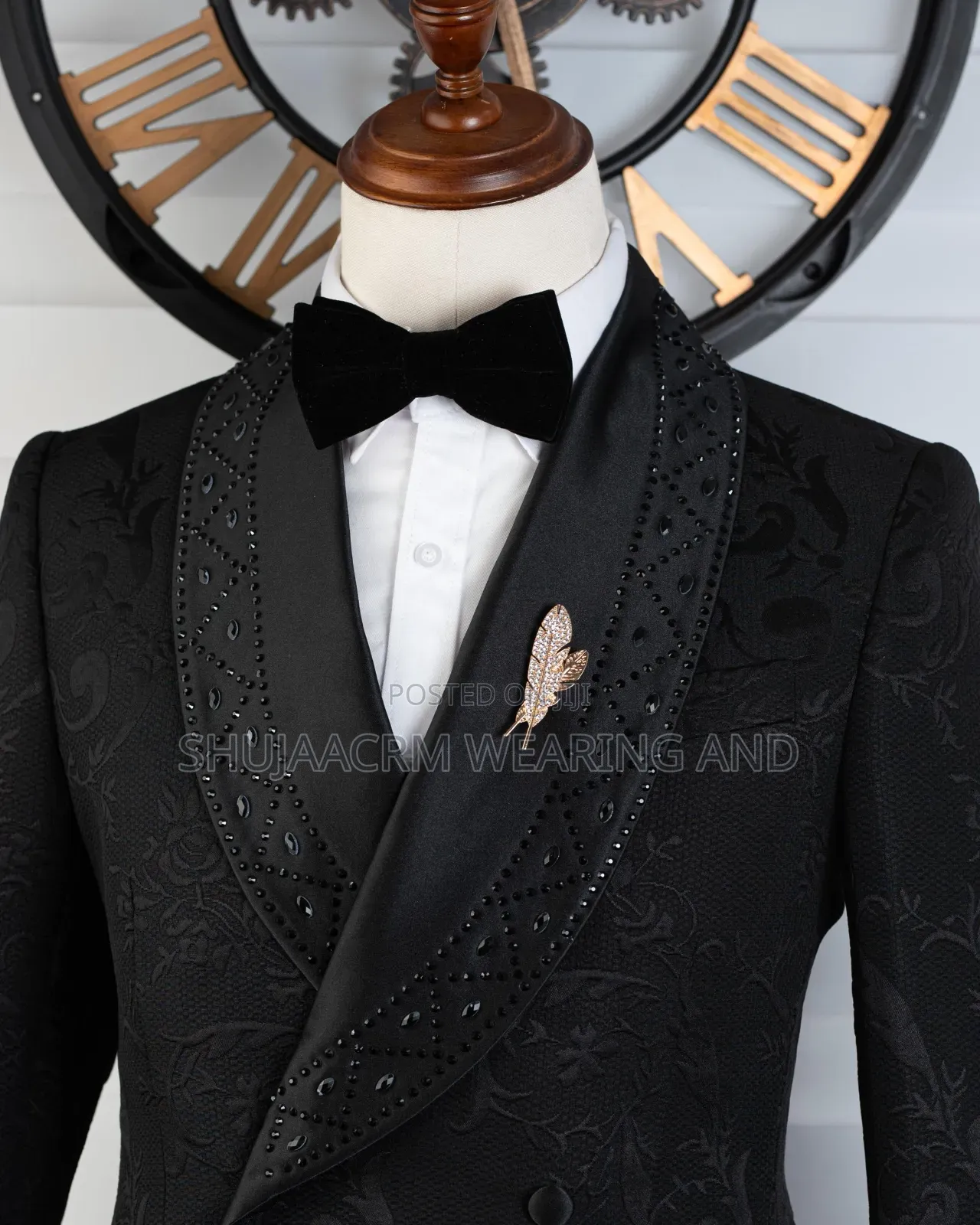 Black Tuxedo With Crystal Suit