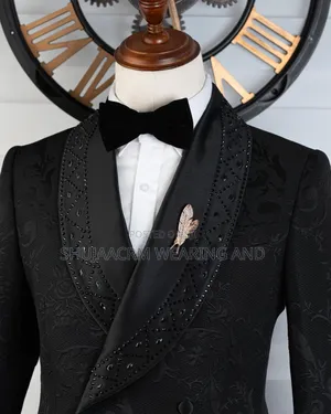 Black Tuxedo With Crystal Suit