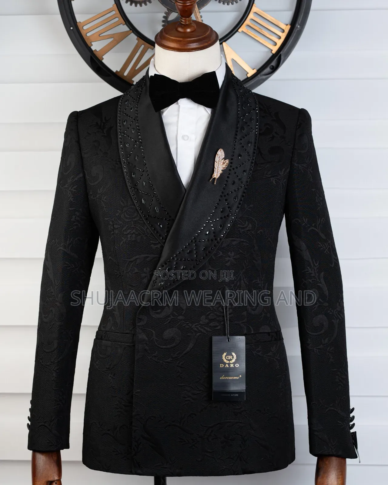Black Tuxedo With Crystal Suit