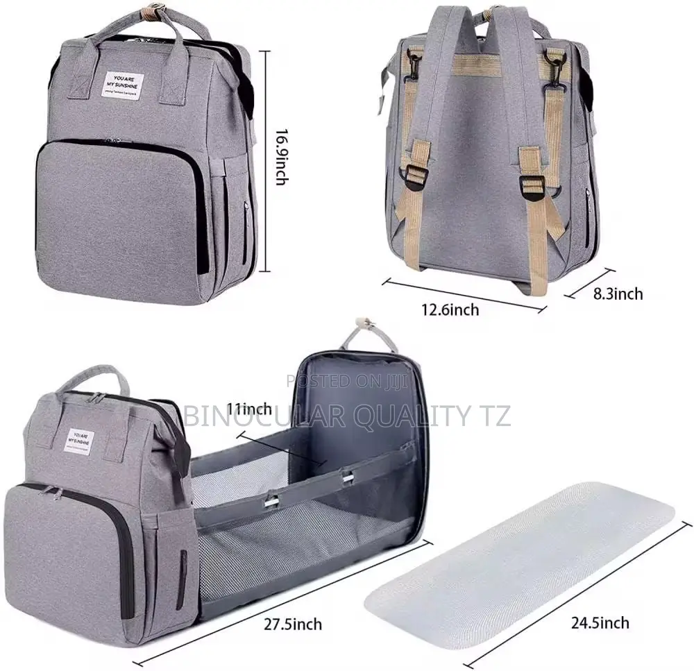 Travel Portable Baby Bed, Diaper Bag, Backpack With Usb