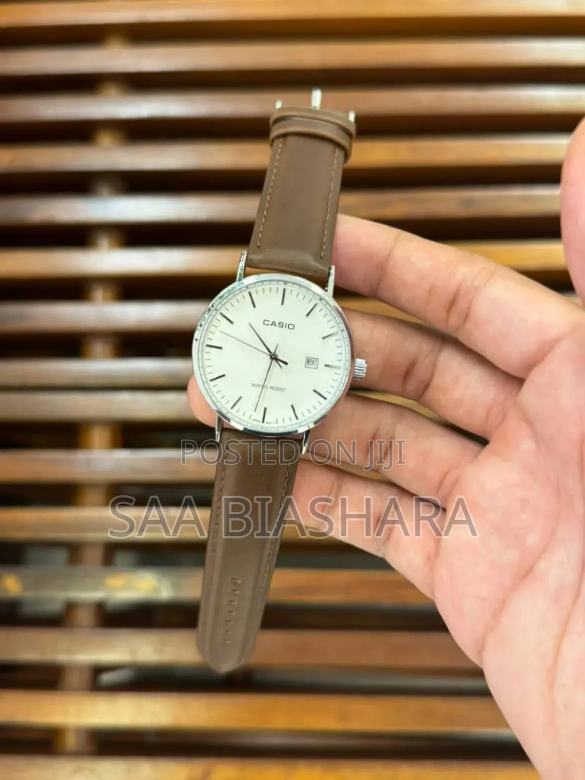 Casio Watch Water Resist Classic Brown