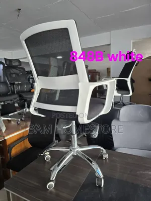 Modern Ergonomic Mesh Office Chair (White Frame)