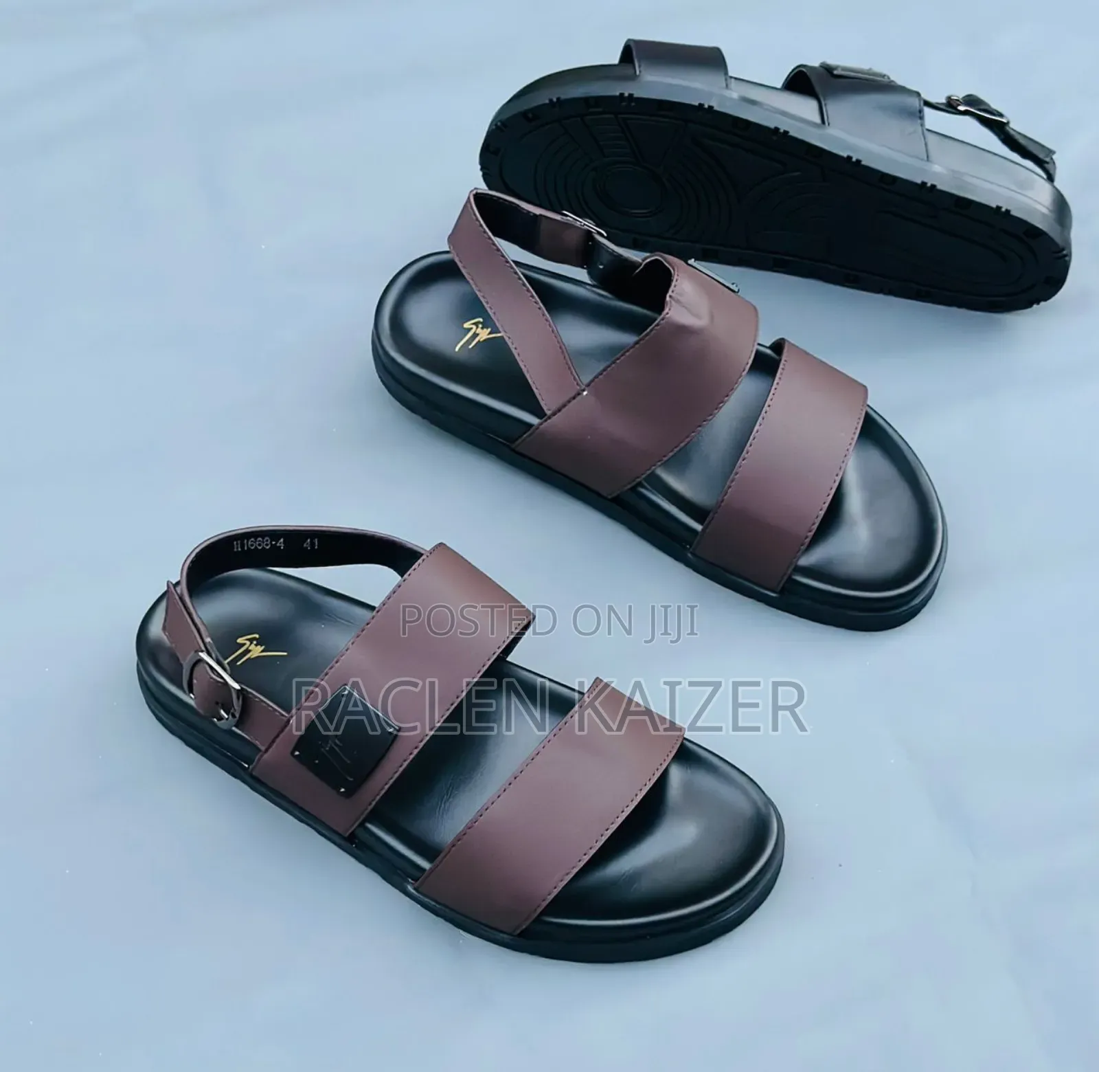 Dark Brown Slide Sandals