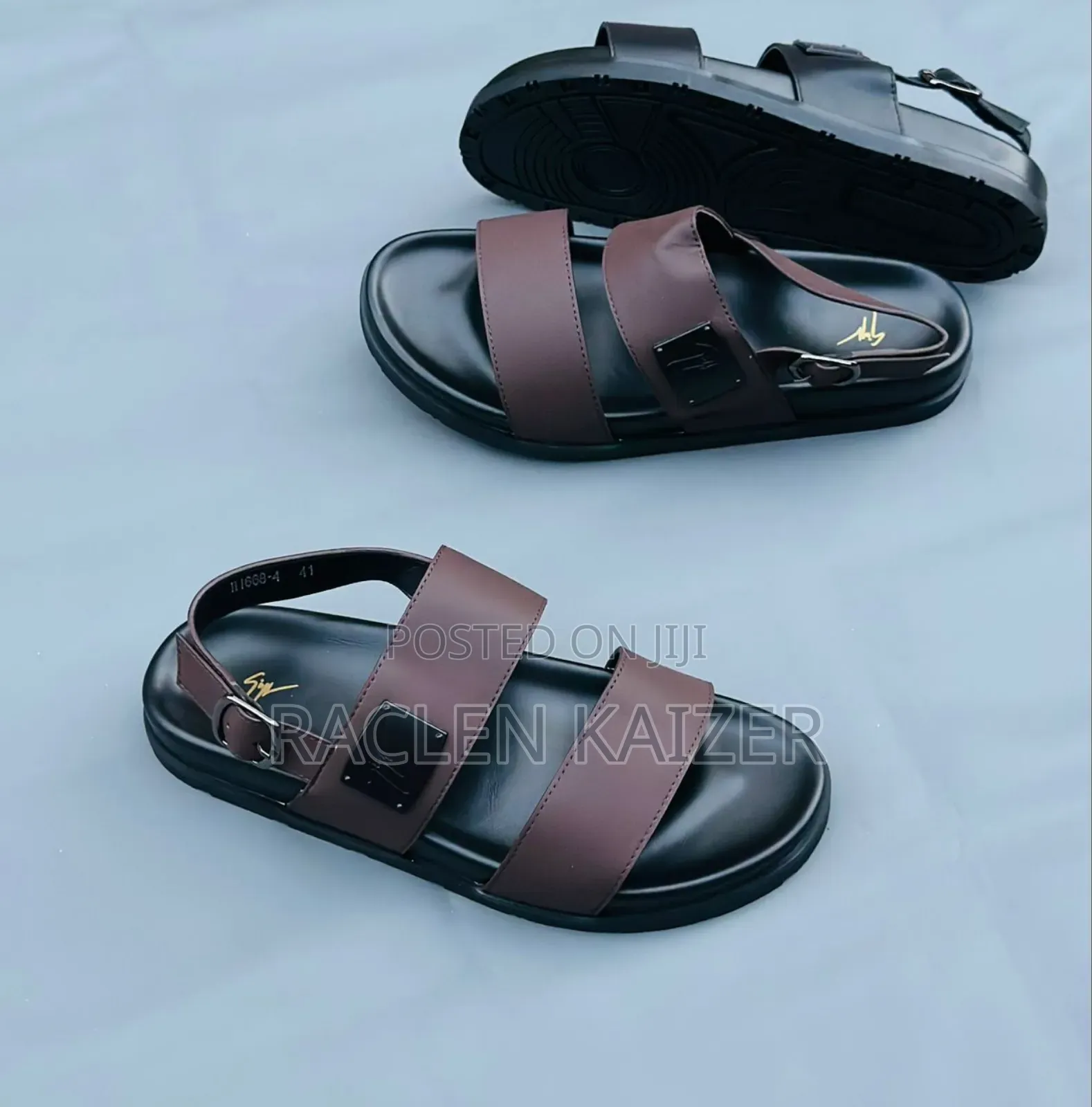Dark Brown Slide Sandals