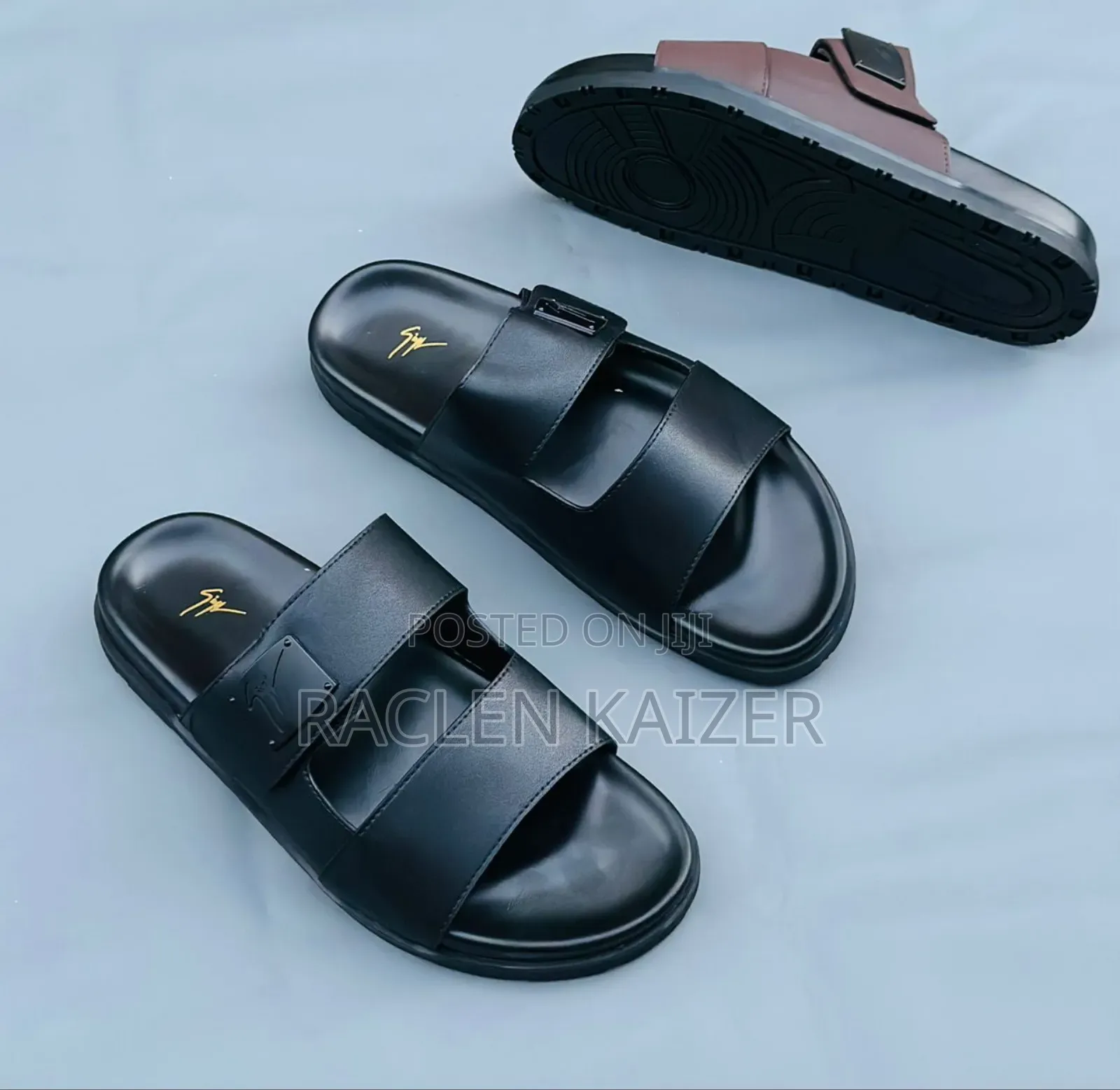 Black Slide Sandals
