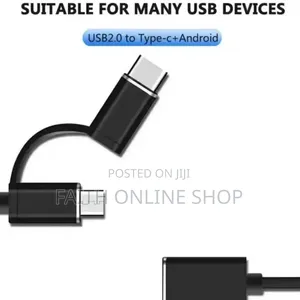 Otg Micro Usb Cable Type-C Adapter Otg 2 in 1 Micro Type C Cable