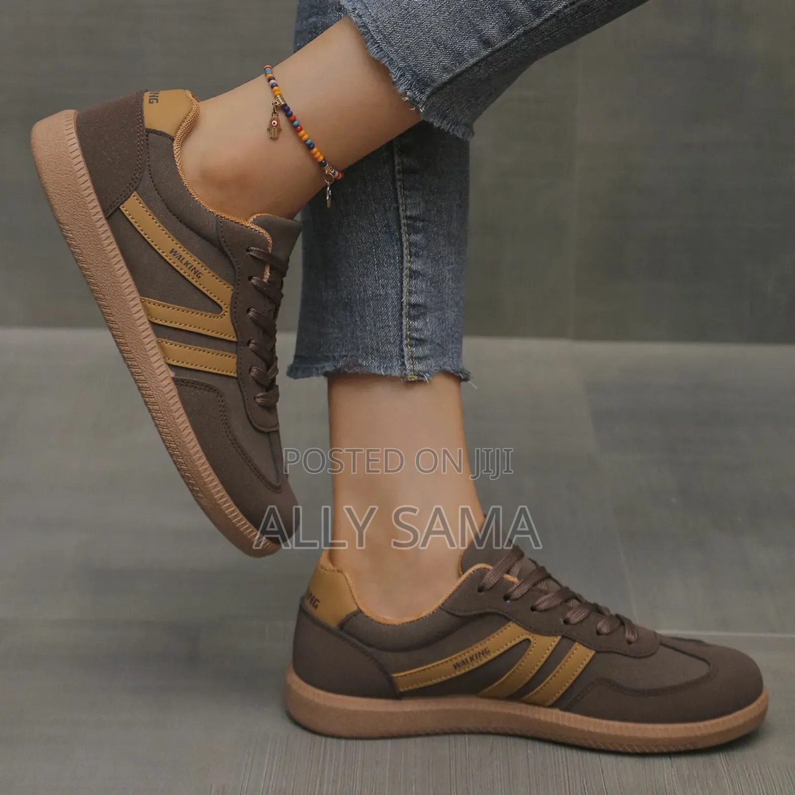 Women Sneakers Walking Material Leather
