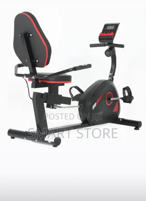 Comfortable Recumbent Bike With Cushioned Seat And Strong Back Support