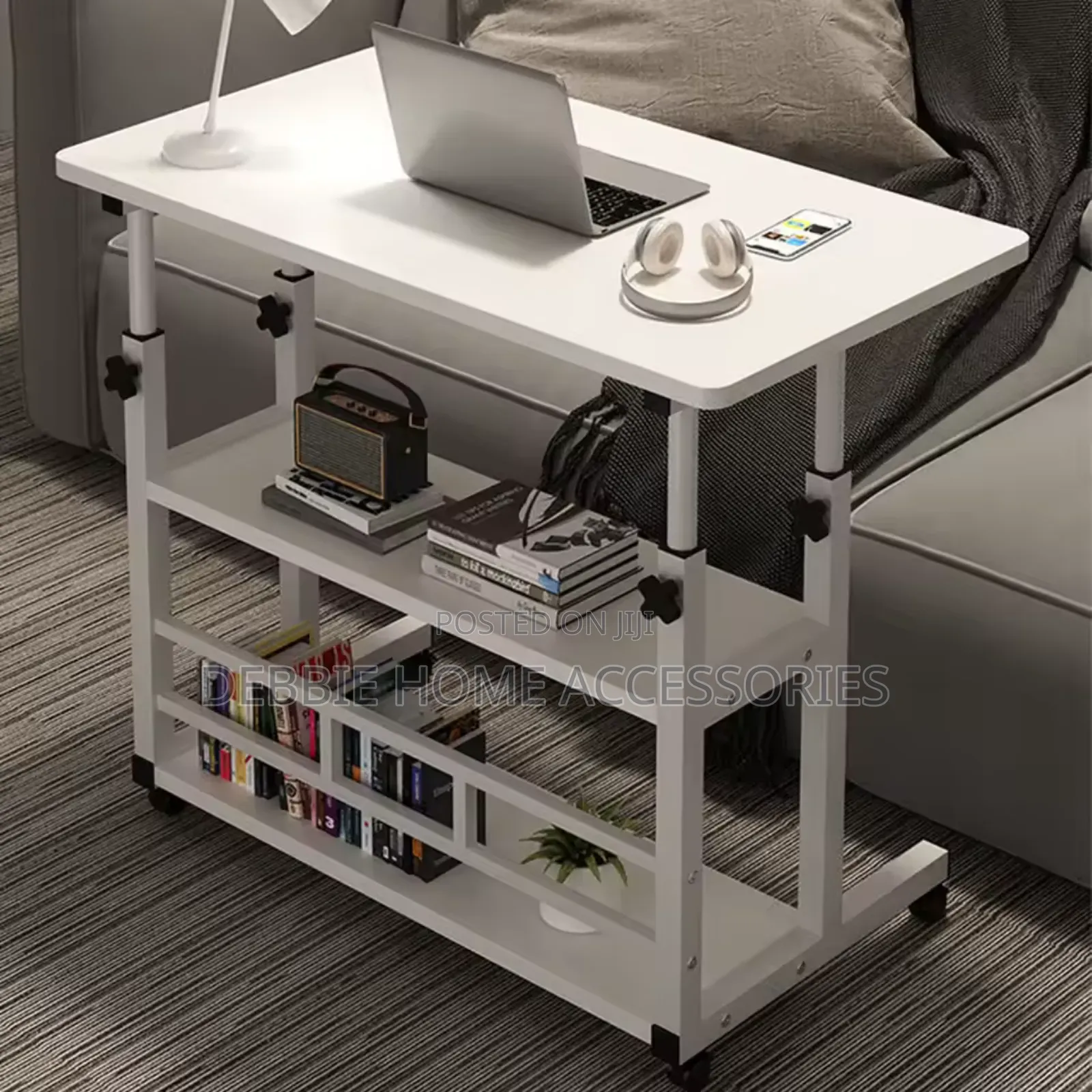 Adjustable Laptop Table With Bookshelf